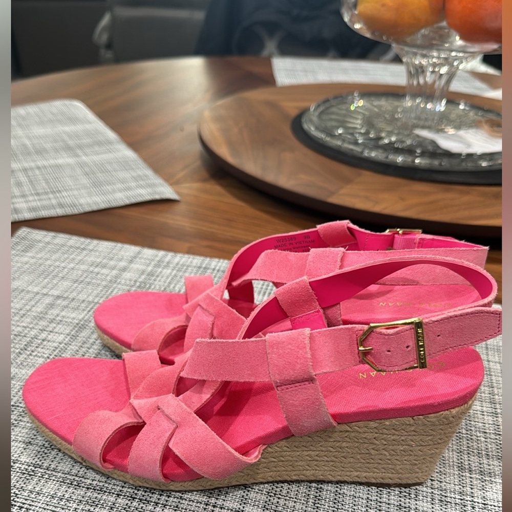 New Cole Haan Sandals Pink size 9 Crystal Wedges.